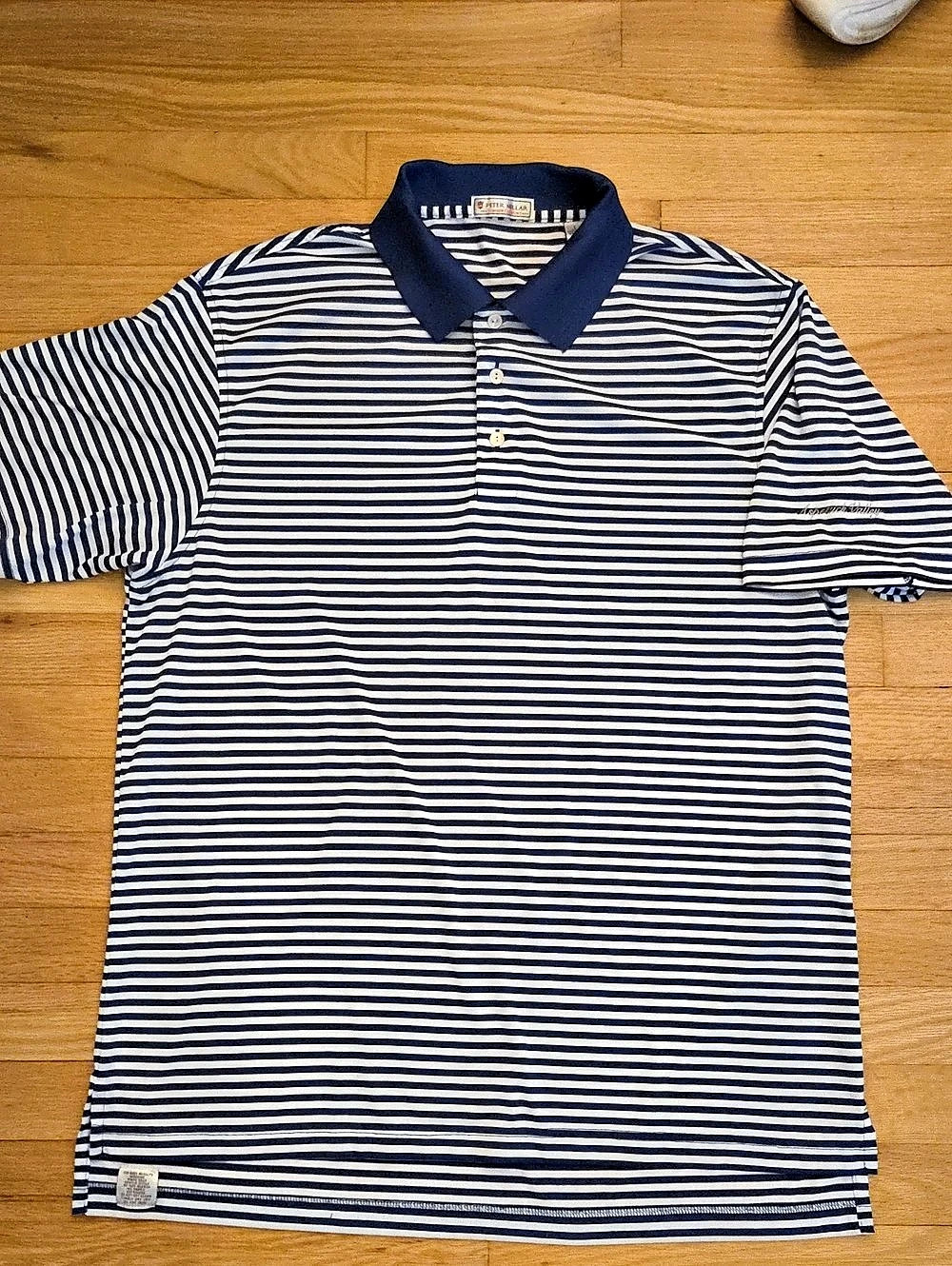 Peter Millar Aspetuck Valley Country Club Striped Golf Polo Men's Size Large